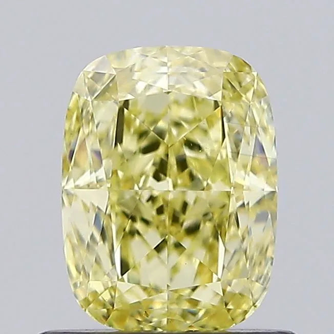 0.83ct Cushion modified Lab Grown Diamond (Colour Fancy Intense Yellow, Clarity VS2, IGI Certified)