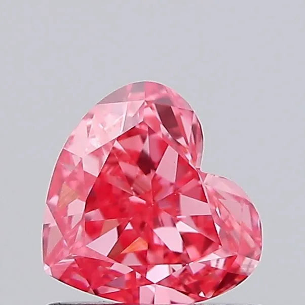 0.83ct Heart Lab Grown Diamond (Colour Fancy Vivid Pink, Clarity VS1, IGI Certified)