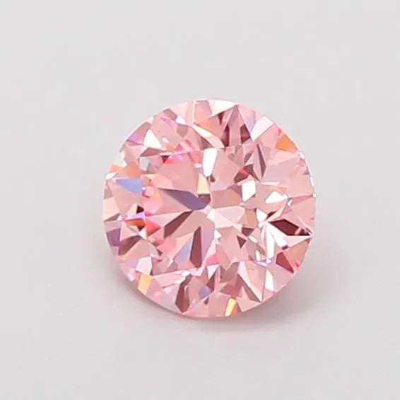 0.83ct Round Lab Grown Diamond (Colour Fancy Vivid Pink, Clarity SI1, Cut EX, IGI Certified)