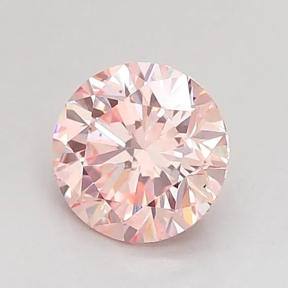 0.83ct Round Lab Grown Diamond (Colour Fancy Vivid Pink, Clarity VS2, Cut EX, Uncertified)