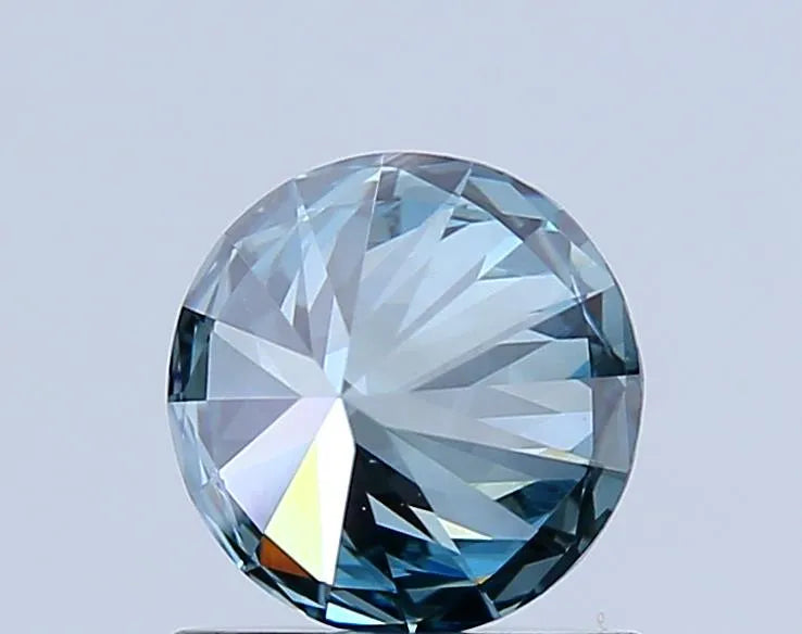 0.84ct Round Lab Grown Diamond (Colour Fancy Vivid Blue, Clarity VS1, Cut VG, Uncertified)