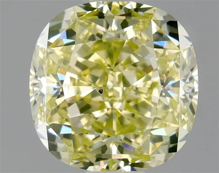 0.85ct Cushion brilliant Natural Diamond (Colour Fancy Light Yellow, Clarity VS2, GIA Certified)