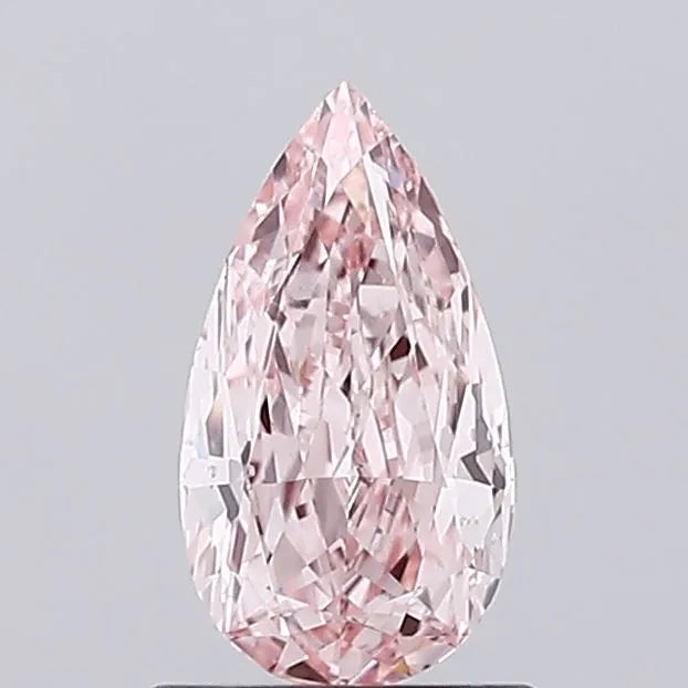 0.85ct Pear Lab Grown Diamond (Colour Fancy Intense Pink, Clarity VS2, IGI Certified)