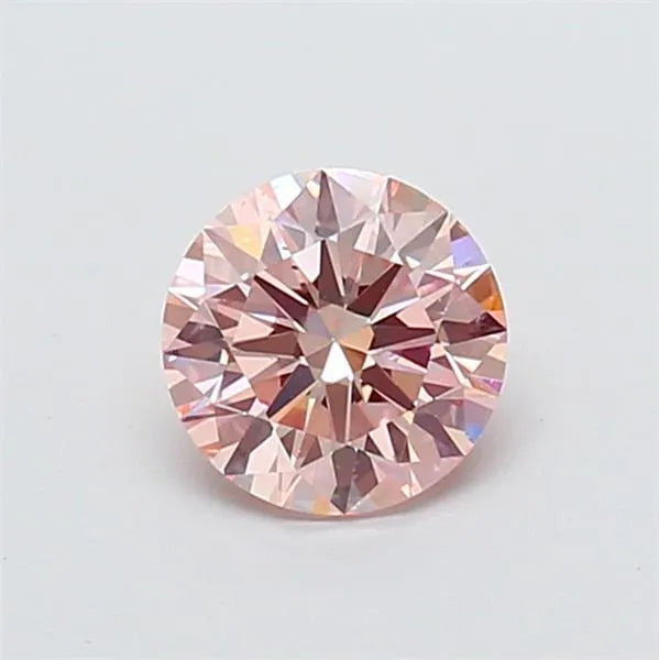 0.85ct Round Lab Grown Diamond (Colour Fancy Vivid Pink, Clarity VS1, Cut EX, Uncertified)