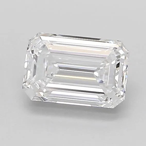 0.86ct Emerald Lab Grown Diamond (Colour D, Clarity IF, Cut EX, IGI Certified)