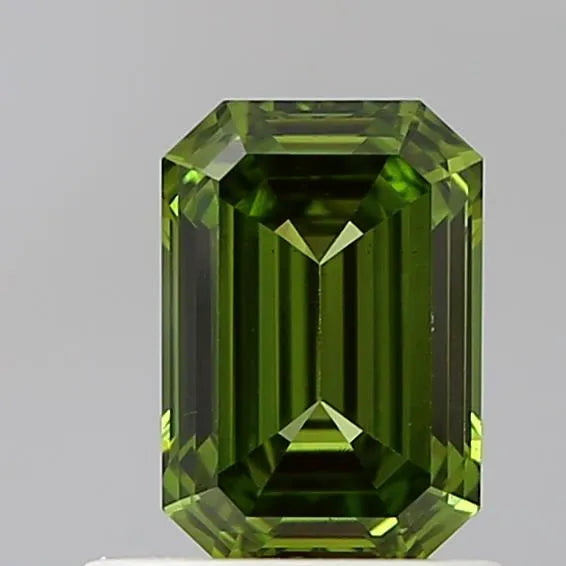 0.87ct Emerald Lab Grown Diamond (Colour Fancy Vivid Green, Clarity VS1, IGI Certified)
