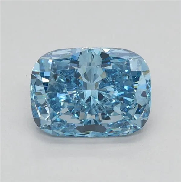 0.90ct Cushion brilliant Lab Grown Diamond (Colour Fancy Vivid Blue, Clarity VS1, IGI Certified)
