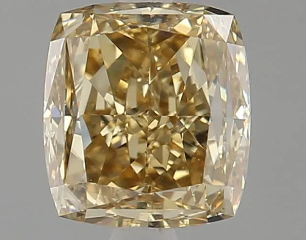 0.90ct Cushion brilliant Natural Diamond (Colour Fancy Brownish Yellow, Clarity VVS1, GIA Certified)