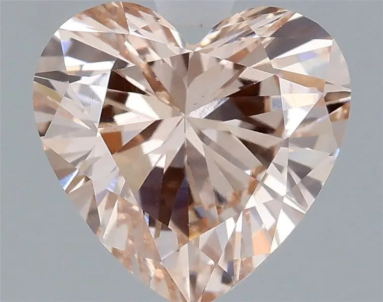 0.90ct Heart Lab Grown Diamond (Colour Fancy Light Pinkish Brown, Clarity VS1, IGI Certified)