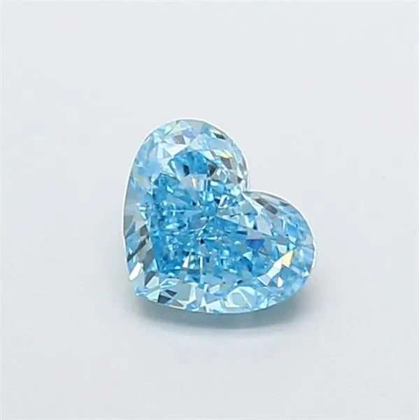 0.90ct Heart Lab Grown Diamond (Colour Fancy Vivid Blue, Clarity VS1, IGI Certified)