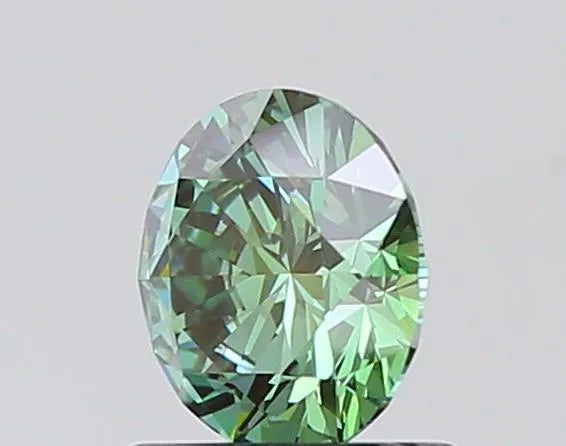 0.90ct Round Lab Grown Diamond (Colour Fancy Vivid Green, Clarity VVS2, Cut ID, IGI Certified)