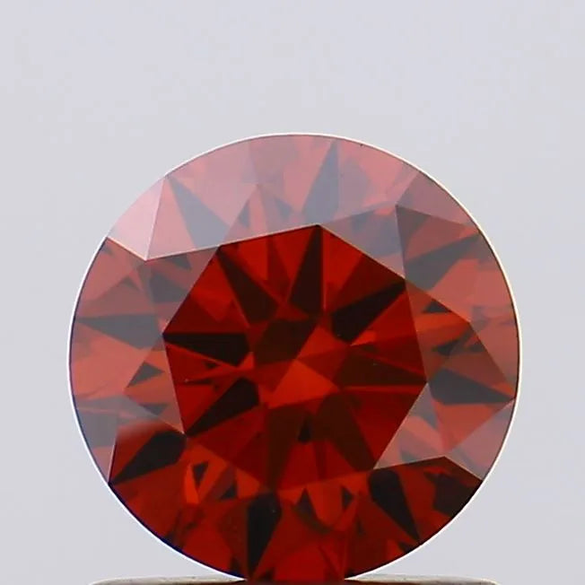 0.90ct Round Lab Grown Diamond (Colour Fancy Vivid Red, Clarity VS2, Cut EX, SGL Certified)