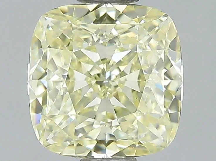 0.91ct Cushion brilliant Natural Diamond (Colour Fancy Light Yellow, Clarity VVS2, GIA Certified)