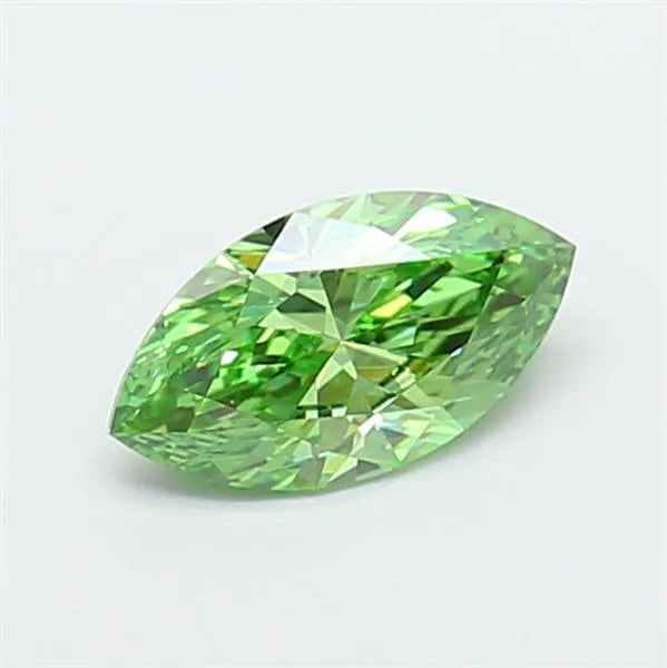 0.91ct Marquise Lab Grown Diamond (Colour Fancy Vivid Green, Clarity VVS2, IGI Certified)