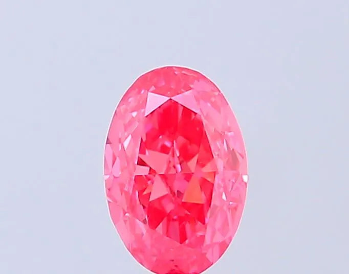 0.91ct Oval Lab Grown Diamond (Colour Fancy Vivid Pink, Clarity VS1, IGI Certified)