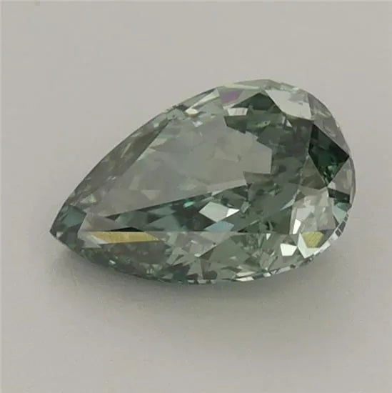 0.91ct Pear Lab Grown Diamond (Colour Fancy Vivid Green, Clarity VVS2, IGI Certified)