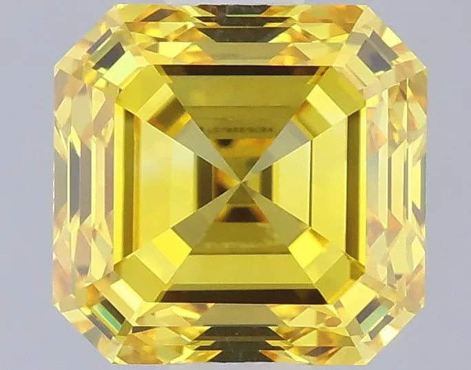 0.92ct Asscher Lab Grown Diamond (Colour Fancy Vivid Yellow, Clarity VVS2, IGI Certified)