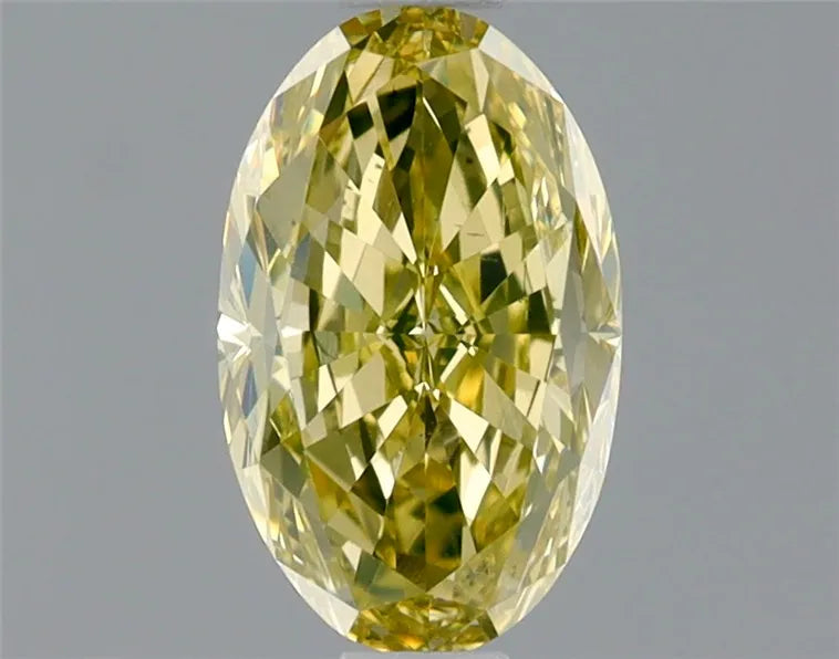 0.92ct Oval Natural Diamond (Colour Fancy Yellow, Clarity VS2, GIA Certified)