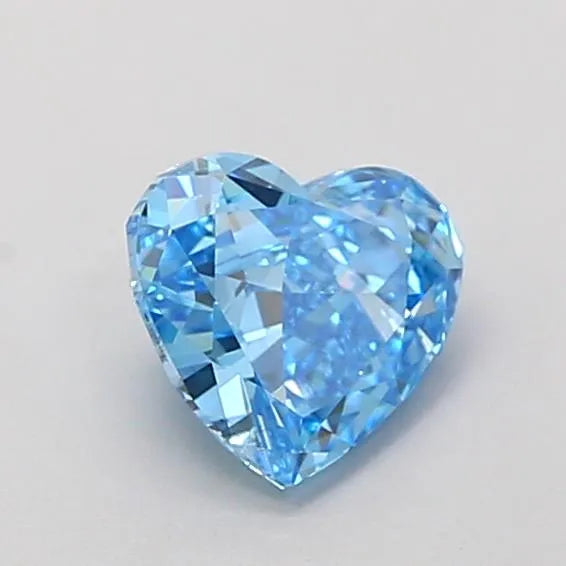 0.94ct Heart Lab Grown Diamond (Colour Fancy Vivid Blue, Clarity VS2, IGI Certified)