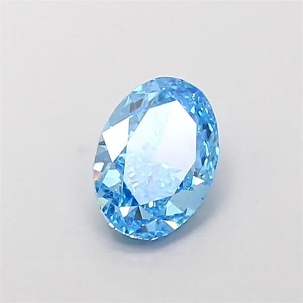 0.94ct Oval Lab Grown Diamond (Colour Fancy Vivid Blue, Clarity VS1, IGI Certified)