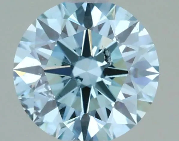 0.94ct Round Lab Grown Diamond (Colour Fancy Intense Blueish Green, Clarity SI2, Cut GD, IGI Certified)