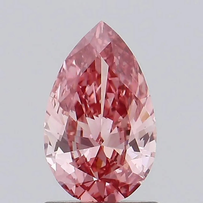 0.96ct Pear Lab Grown Diamond (Colour Fancy Vivid Pink, Clarity VS2, IGI Certified)