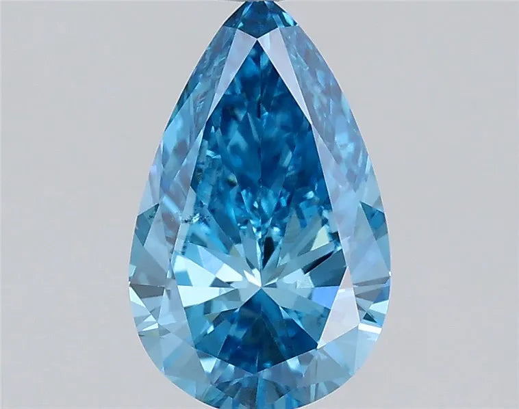 0.97ct Pear Lab Grown Diamond (Colour Fancy Vivid Blue, Clarity VS1, IGI Certified)