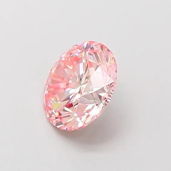 0.97ct Round Lab Grown Diamond (Colour Fancy Light Pink, Clarity VS1, Cut ID, IGI Certified)