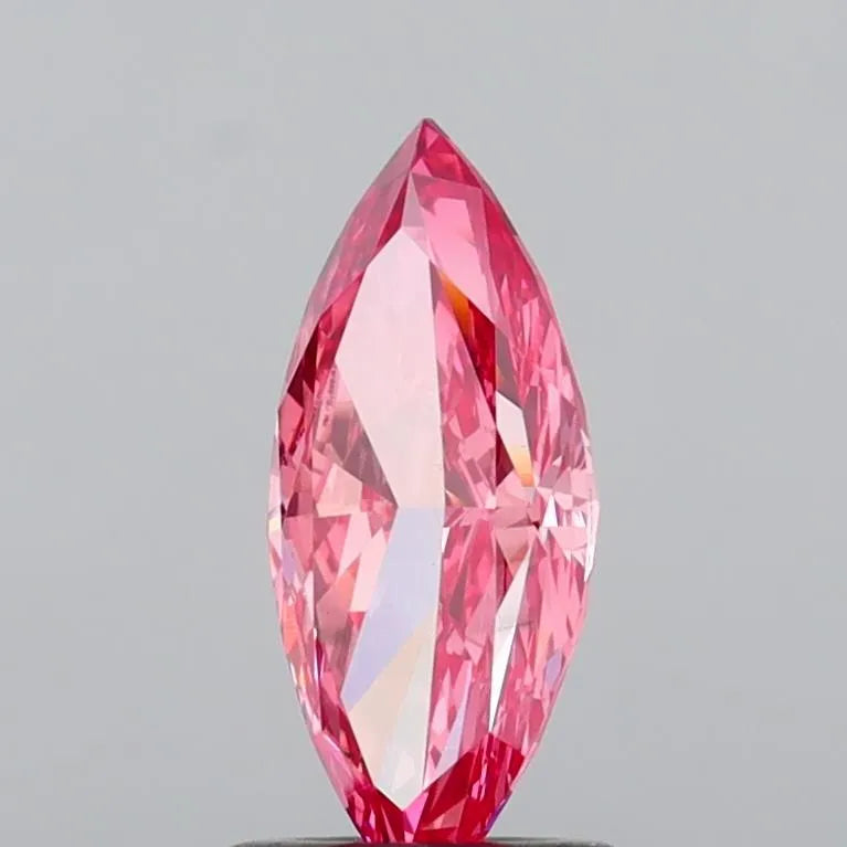 0.98ct Marquise Lab Grown Diamond (Colour Fancy Vivid Pink, Clarity VS2, IGI Certified)