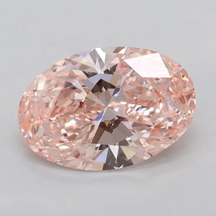0.98ct Oval Lab Grown Diamond (Colour Fancy Vivid Pink, Clarity VS1, IGI Certified)
