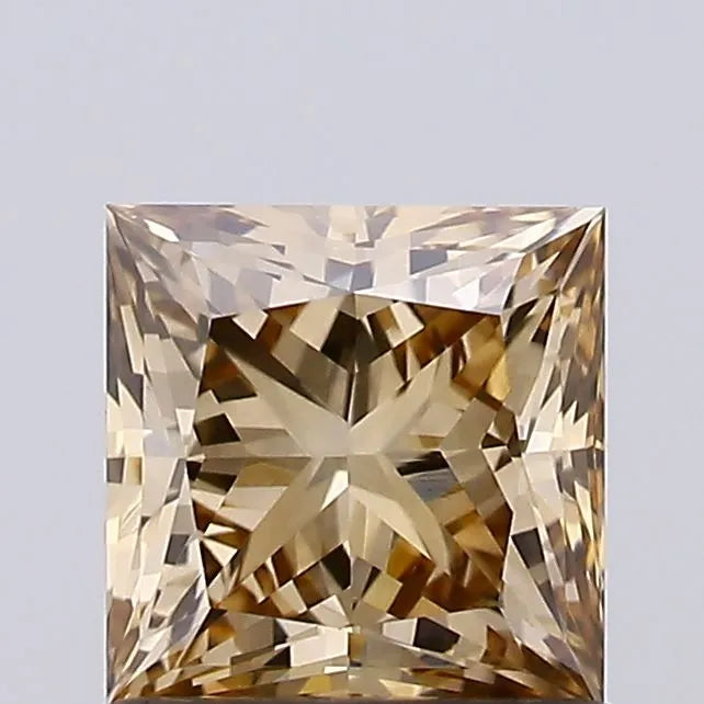 0.98ct Princess Lab Grown Diamond (Colour Fancy Brown, Clarity VVS2, IGI Certified)