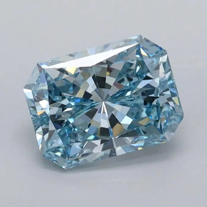 0.98ct Radiant Lab Grown Diamond (Colour Fancy Vivid Blue, Clarity VVS1, IGI Certified)