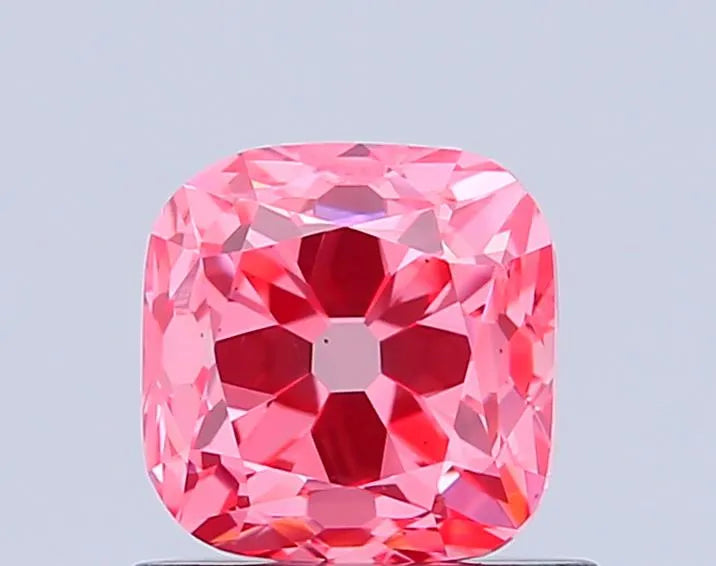 0.99ct Cushion modified Lab Grown Diamond (Colour Fancy Vivid Pink, Clarity VS2, IGI Certified)