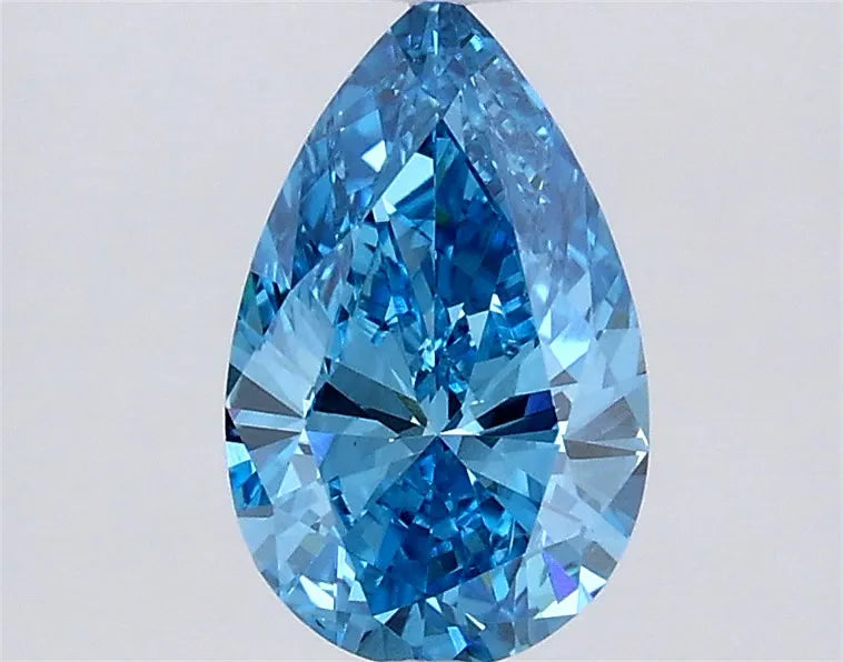 0.99ct Pear Lab Grown Diamond (Colour Fancy Vivid Blue, Clarity VS2, IGI Certified)