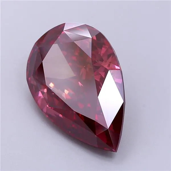7.45ct Pear Lab Grown Diamond (Colour Fancy Deep Brownish Pink, Clarity VS2, IGI Certified)