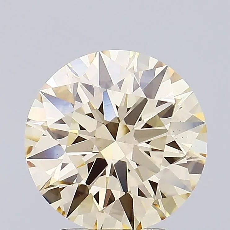 2.93ct Round Lab Grown Diamond (Colour Fancy Yellow, Clarity VS2, Cut ID, IGI Certified)