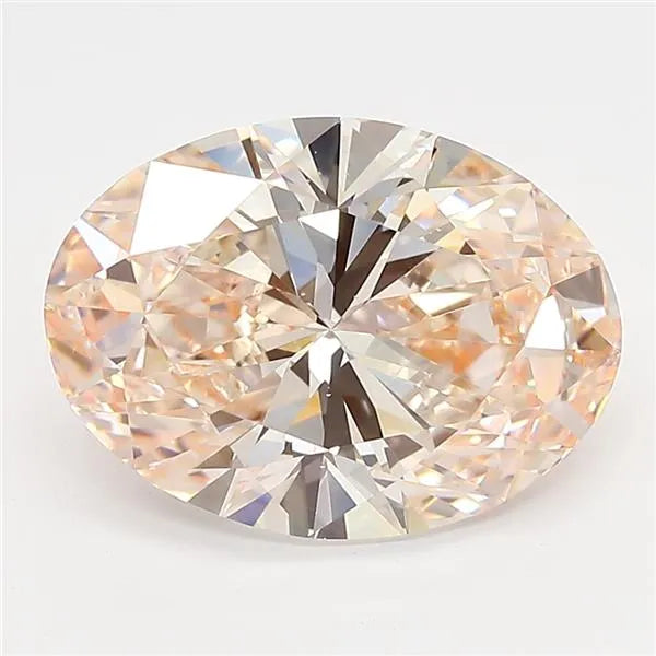 3.49ct Oval Lab Grown Diamond (Colour Fancy Orangey Pink, Clarity VS2, IGI Certified)