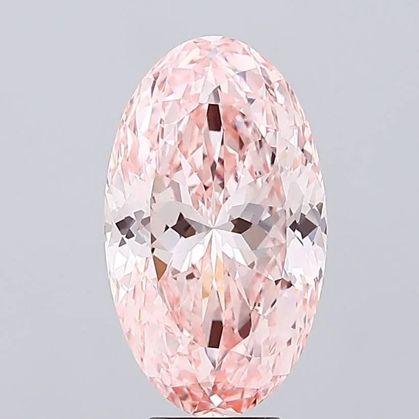 6.02ct Oval Lab Grown Diamond (Colour Fancy Vivid Pink, Clarity VS1, IGI Certified)