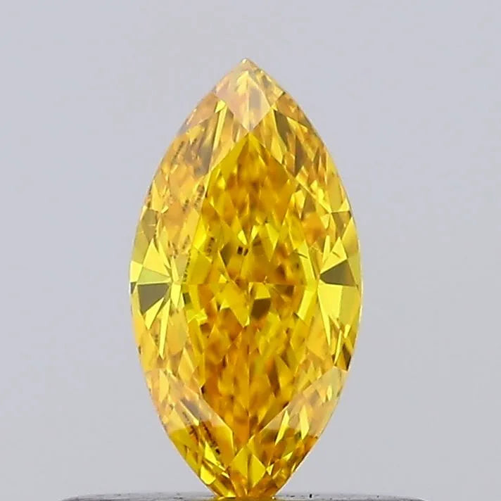 0.41ct Marquise Lab Grown Diamond (Colour Fancy Vivid Yellow, Clarity VS2, IGI Certified)