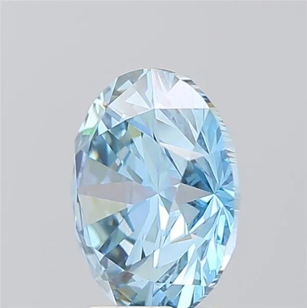 3.70ct Round Lab Grown Diamond (Colour Fancy Intense Blue, Clarity VVS2, Cut ID, IGI Certified)