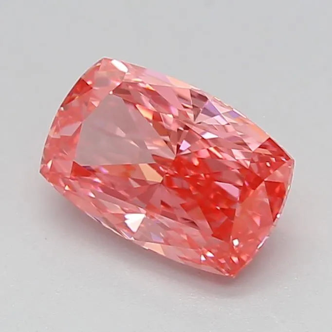 1.01ct Cushion modified Lab Grown Diamond (Colour Fancy Vivid Pink, Clarity VVS2, IGI Certified)