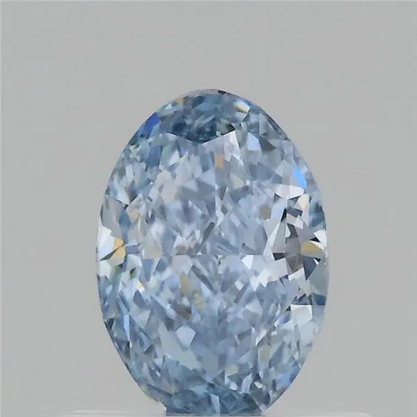 0.51ct Oval Lab Grown Diamond (Colour Fancy Intense Blue, Clarity VS1, IGI Certified)