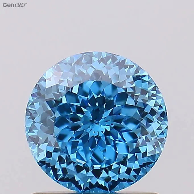 1.09ct European cut Lab Grown Diamond (Colour Fancy Vivid Blue, Clarity VS1, Uncertified)