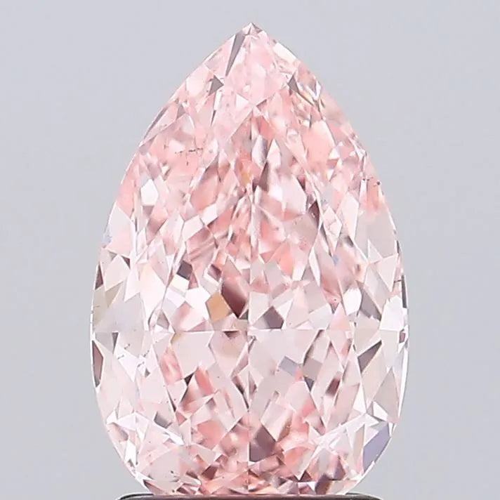 2.20ct Pear Lab Grown Diamond (Colour Fancy Intense Pink, Clarity VS1, IGI Certified)