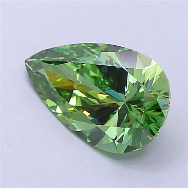 1.72ct Pear Lab Grown Diamond (Colour Fancy Vivid Green, Clarity VS1, IGI Certified)