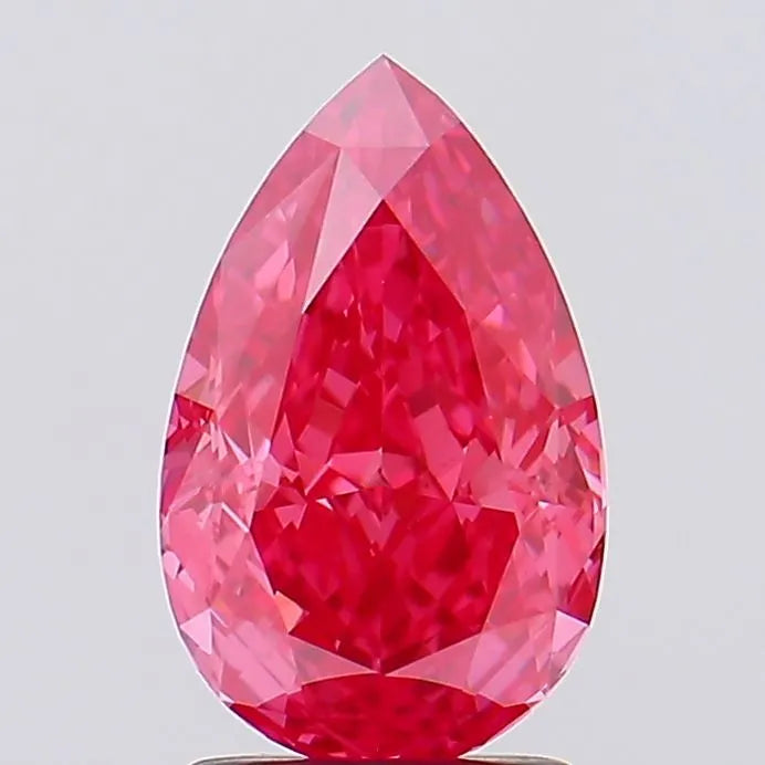 2.17ct Pear Lab Grown Diamond (Colour Fancy Vivid Pink, Clarity VS1, IGI Certified)