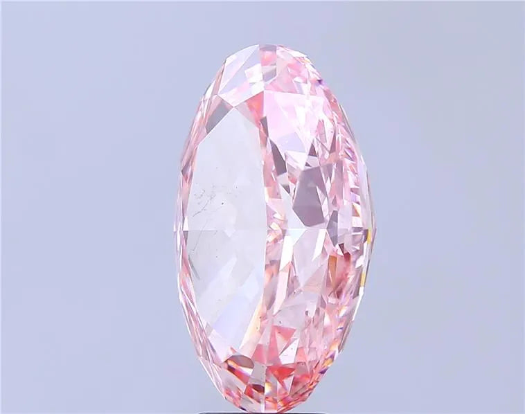 10.09ct Oval Lab Grown Diamond (Colour Fancy Vivid Pink, Clarity VS2, IGI Certified)