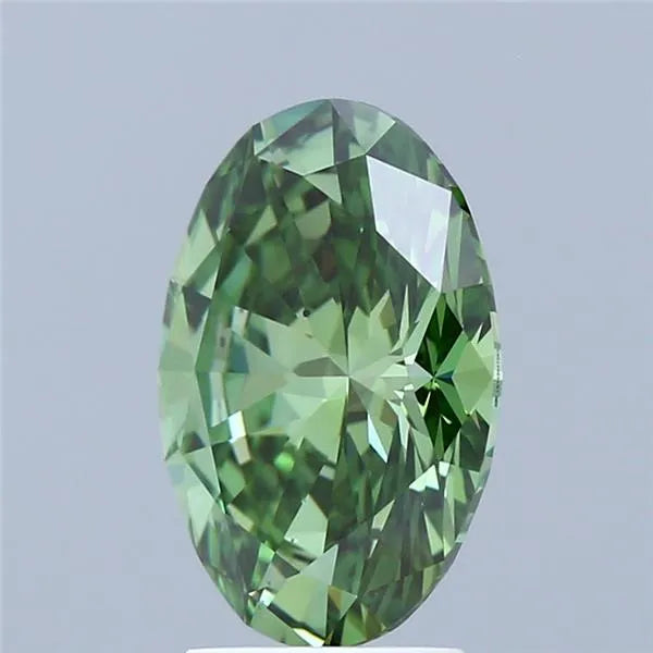 2.57ct Oval Lab Grown Diamond (Colour Fancy Vivid Green, Clarity VS2, IGI Certified)