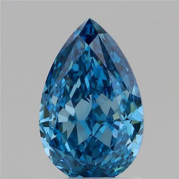 1.33ct Pear Lab Grown Diamond (Colour Fancy Vivid Blue, Clarity VS1, IGI Certified)