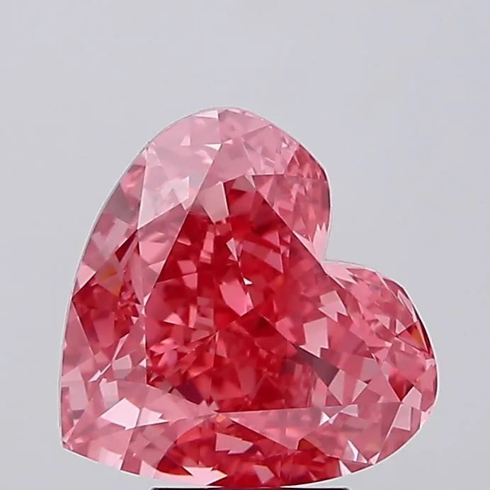 5.33ct Heart Lab Grown Diamond (Colour Fancy Vivid Pink, Clarity VVS2, IGI Certified)